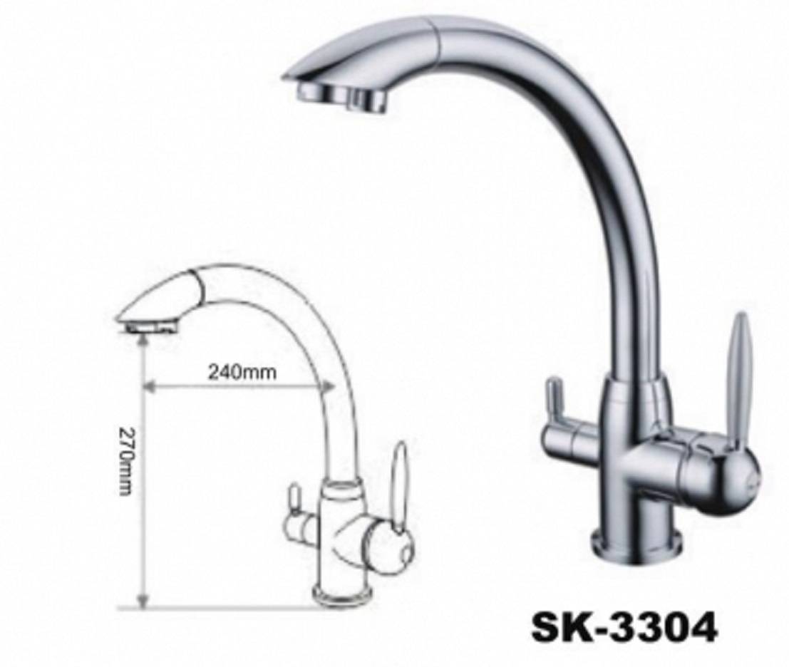 Osmose 3 Wege Wasserhahn  Elegance SK 3304