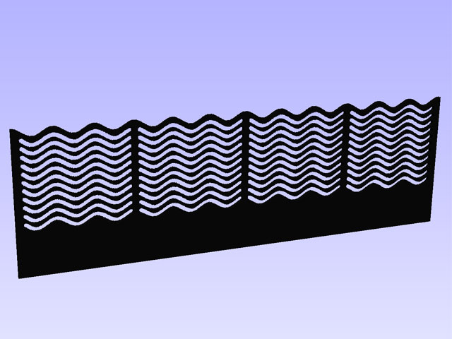 Überlaufkamm OCEAN-WAVE 320x50mm