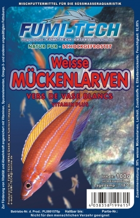 Frostfutter Weiße Mückenlarven 100g Blister Frostfutter Weiße Mückenlarven 100g Blister