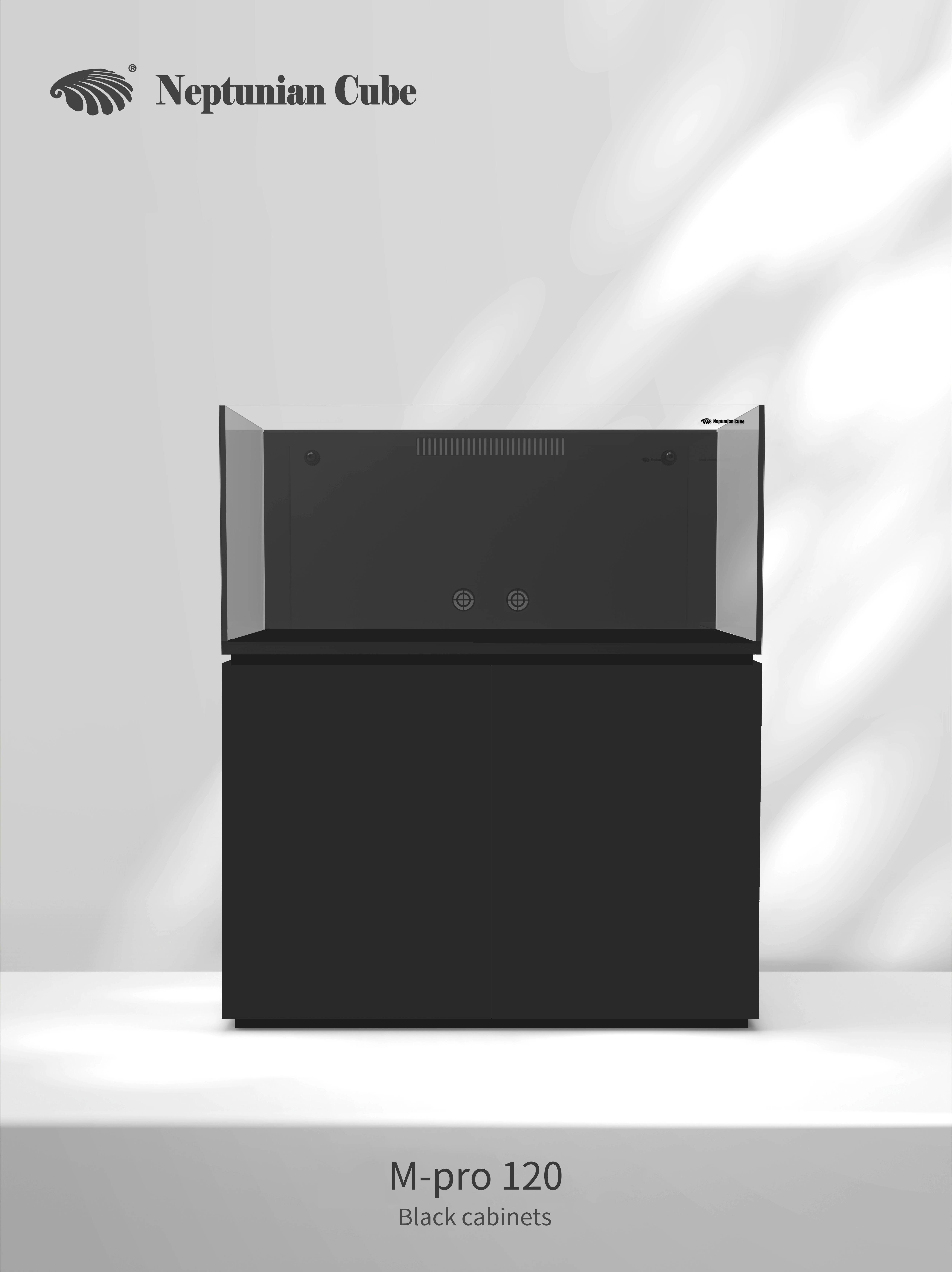 Neptunian Cube Aquarium P-120 Schwarz