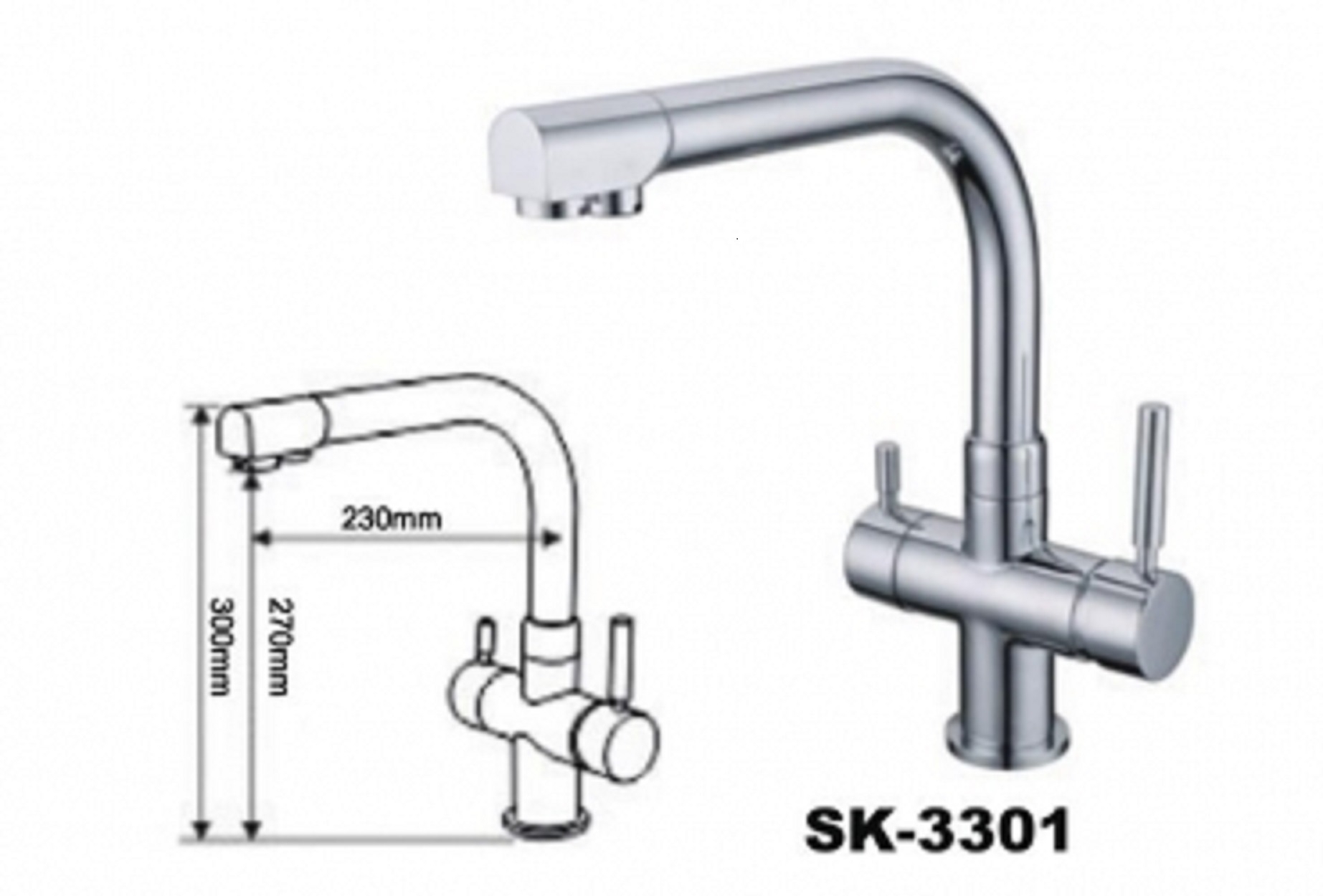 Osmose 3 Wege Wasserhahn Design 2 SK-3301