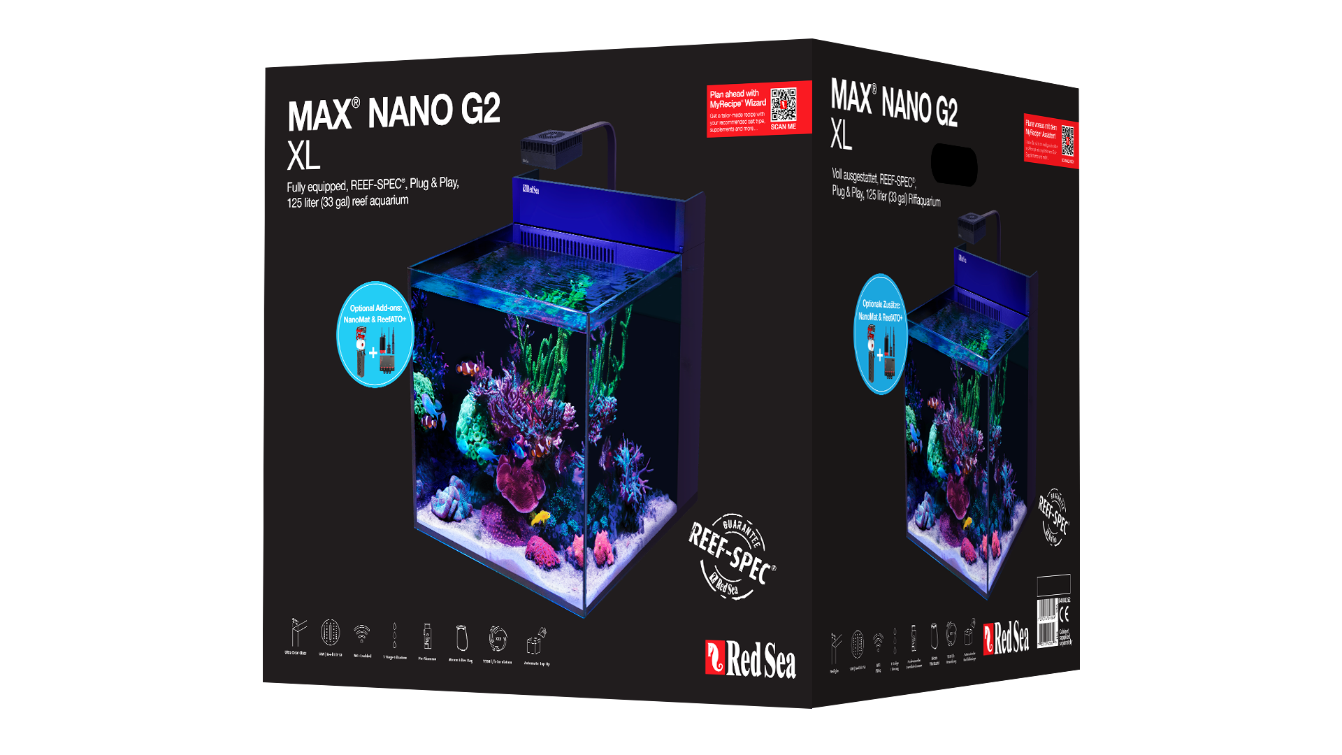 Red Sea - MAX NANO G2 XL (mit Unterschrank) schwarz