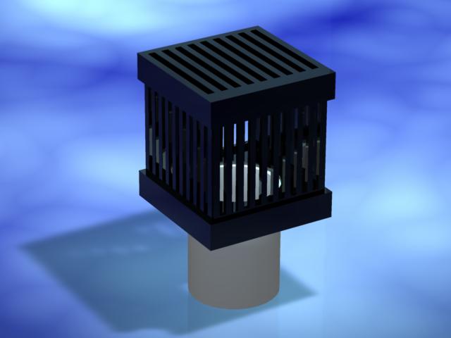 Cube mit Deckel  für PVC-Rohre D40