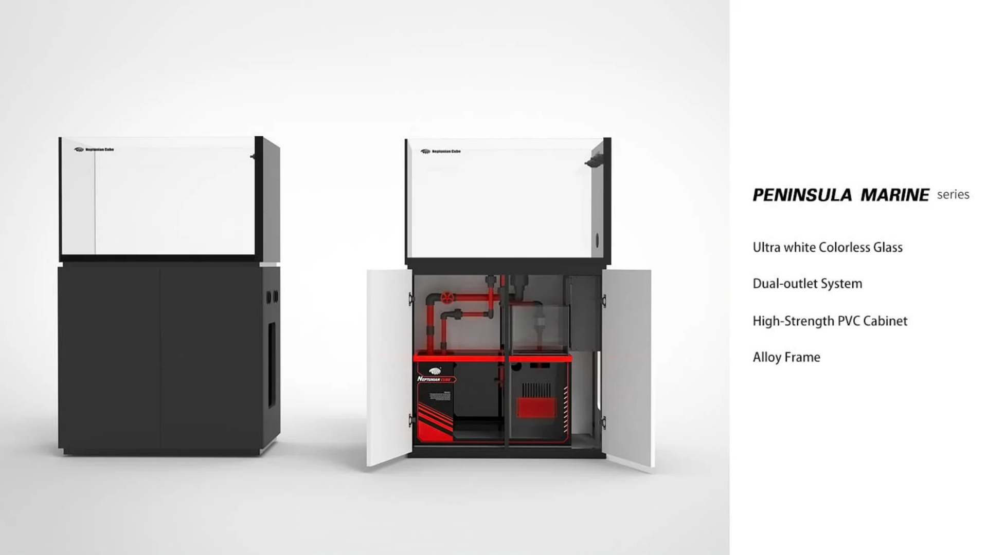 Neptunian Cube Aquarium P-90 schwarz 