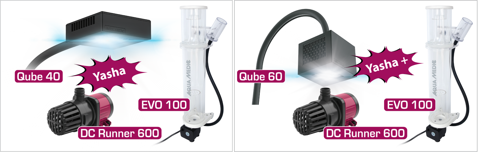 Aqua Medic Yasha 60 mit Qube 40 Meerwasser-Komplettbecken Aqua Medic Yasha 60 mit Qube 40 Meerwasser-Komplettbecken