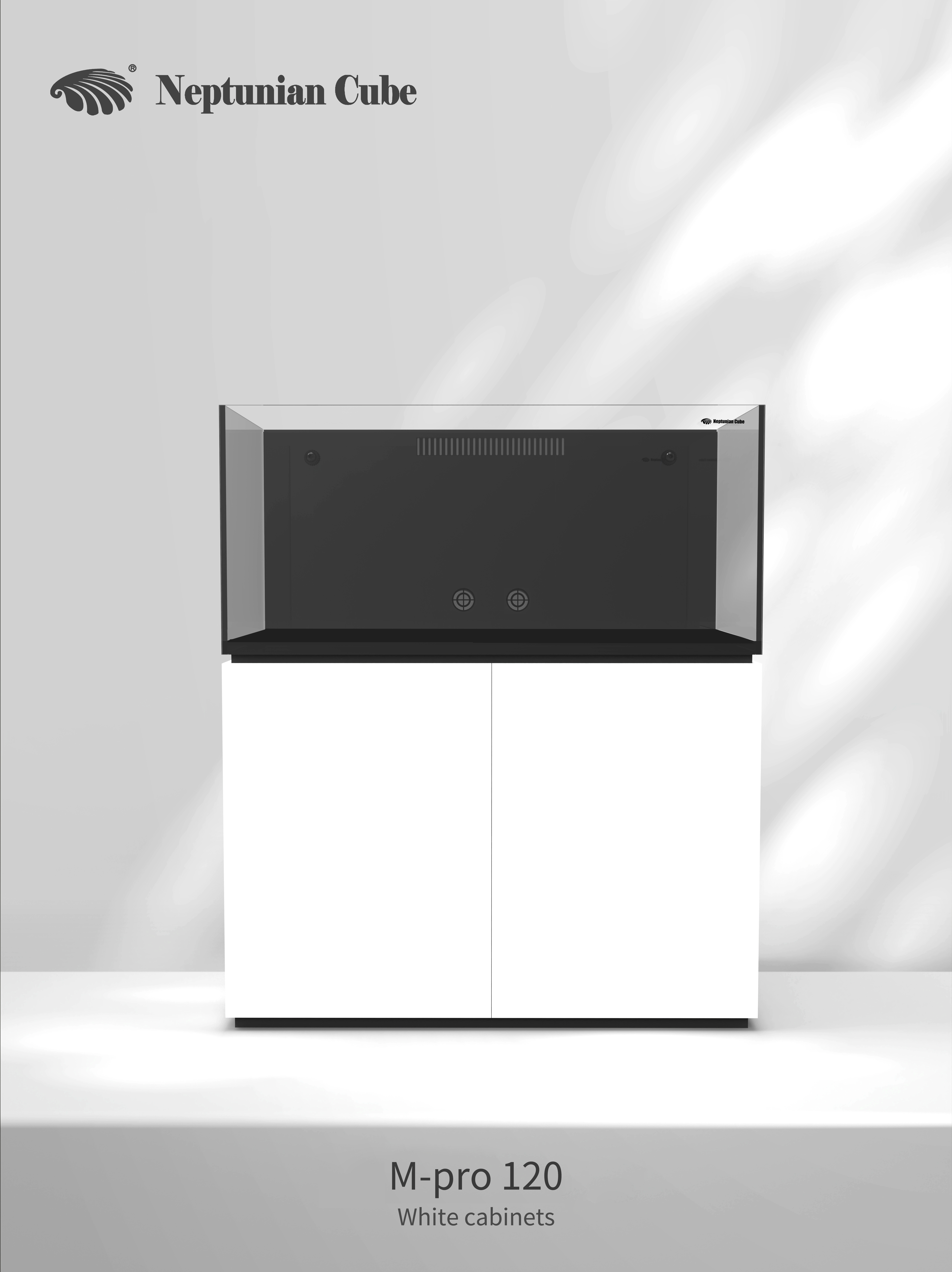 Neptunian Cube Aquarium P-120 Weiß