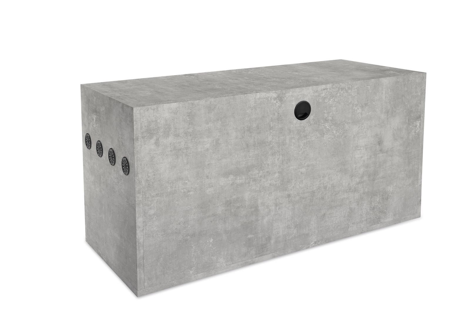 Holzterrarium mit Staufach Beton