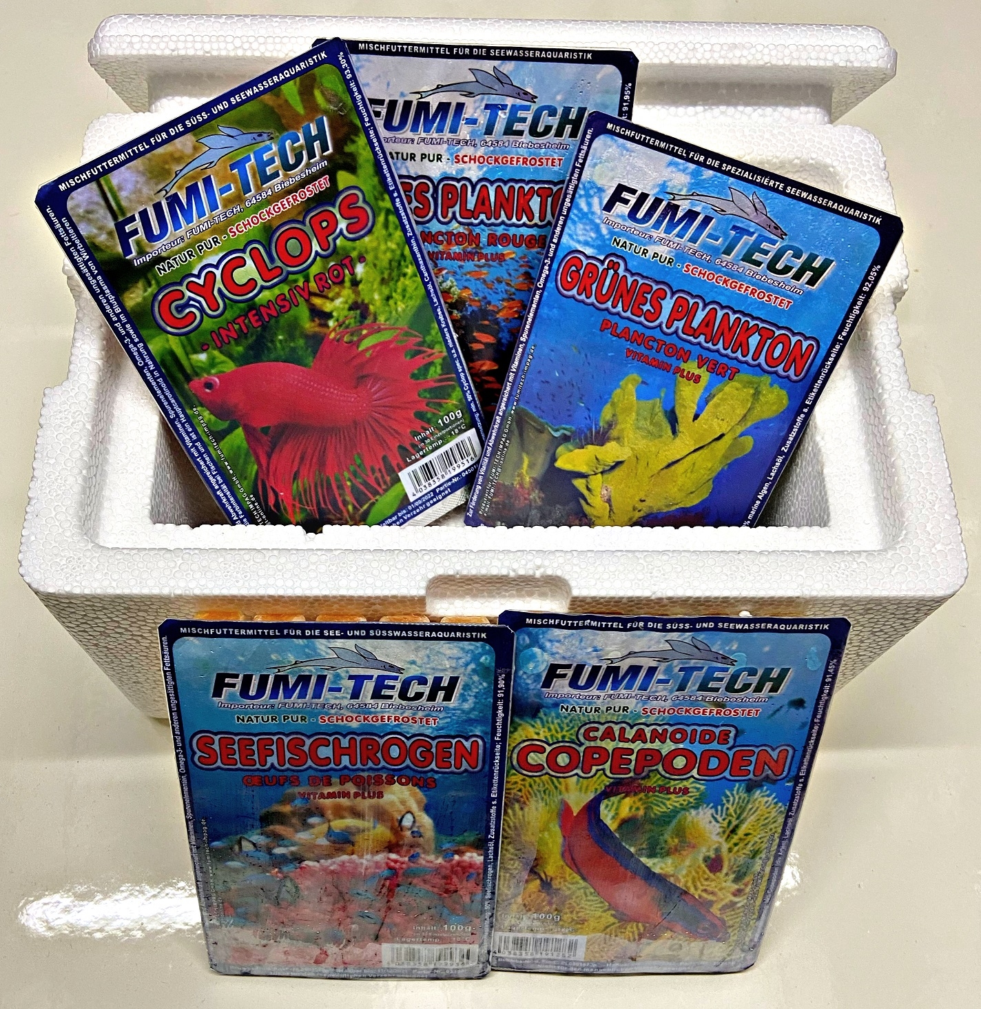 Frostfutter Set - 5er Pack - für kleine Fische Fischfutter-Set 
