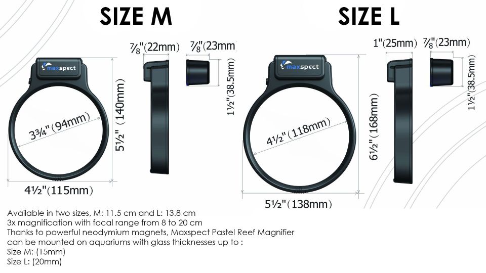 Maxspect Pastel Reef Magnifier - Rifflupe ohne Fotolinse Gr. M