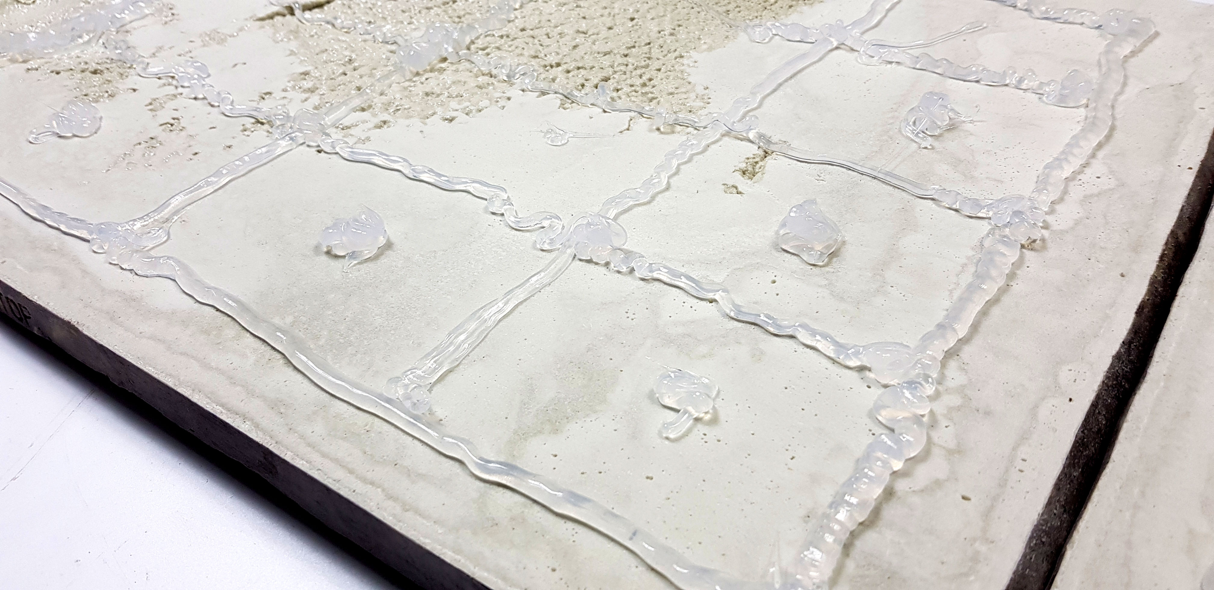 Rückwand 3D flach beige