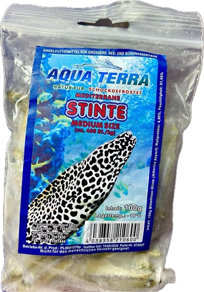 Frostfutter Stinte 100g Beutel (kleine Fische 4-6cm)
