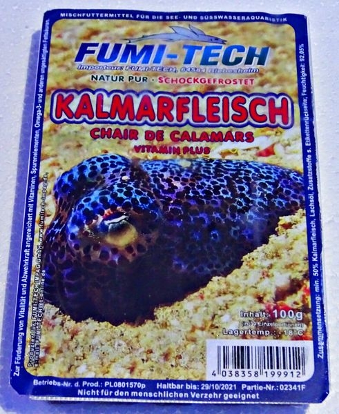 Frostfutter Kalmarfleisch 100g Blister gehackt Frostfutter Kalmarfleisch 100g Blister gehackt